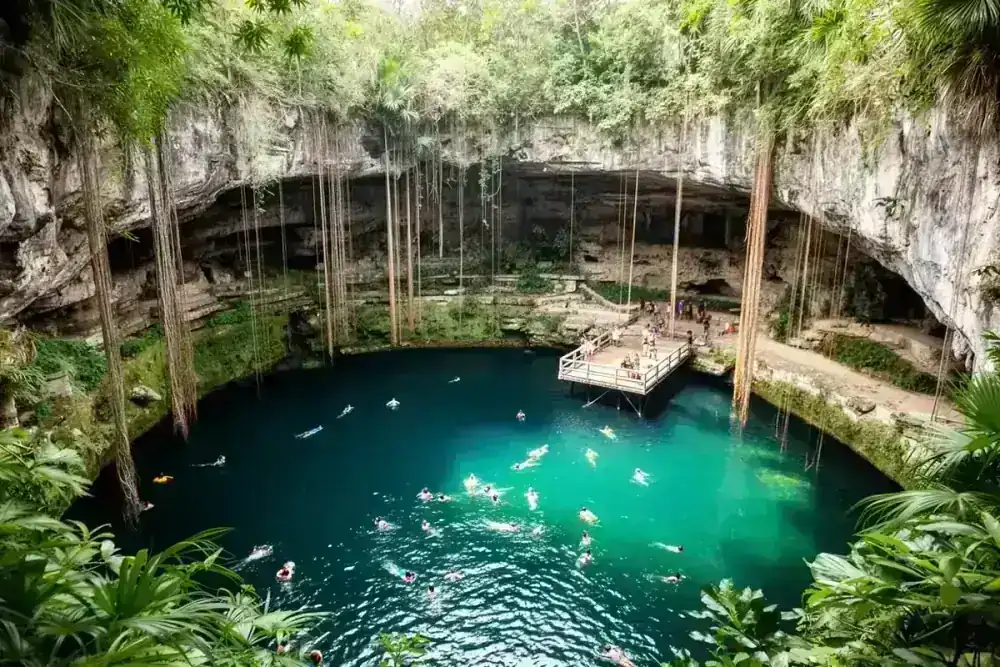 Chichen Itza El Castillo pyramid and a Yucatan cenote swim on a private combo tour, Mexico