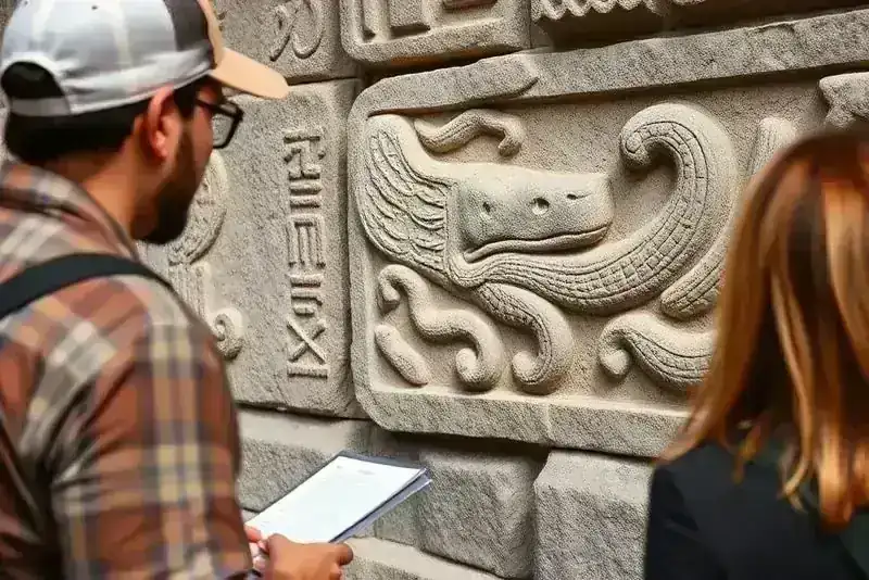 Small group at El Castillo on a shared Chichen Itza tour